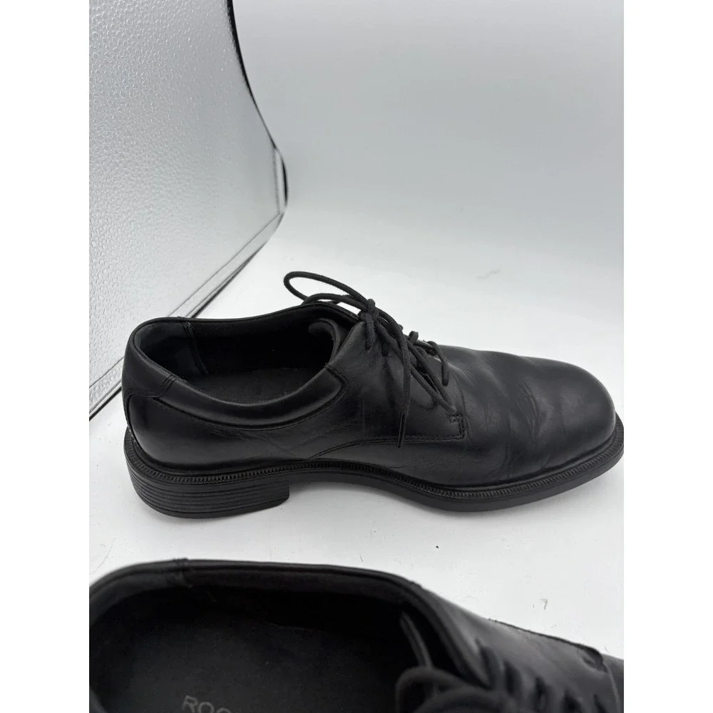 Rockport Shoes Mens Size 8 Black Leather Derby Dress Lace‎ Up Comfort Oxfords